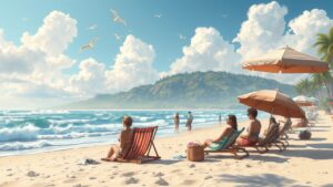 summer holidays on the beach