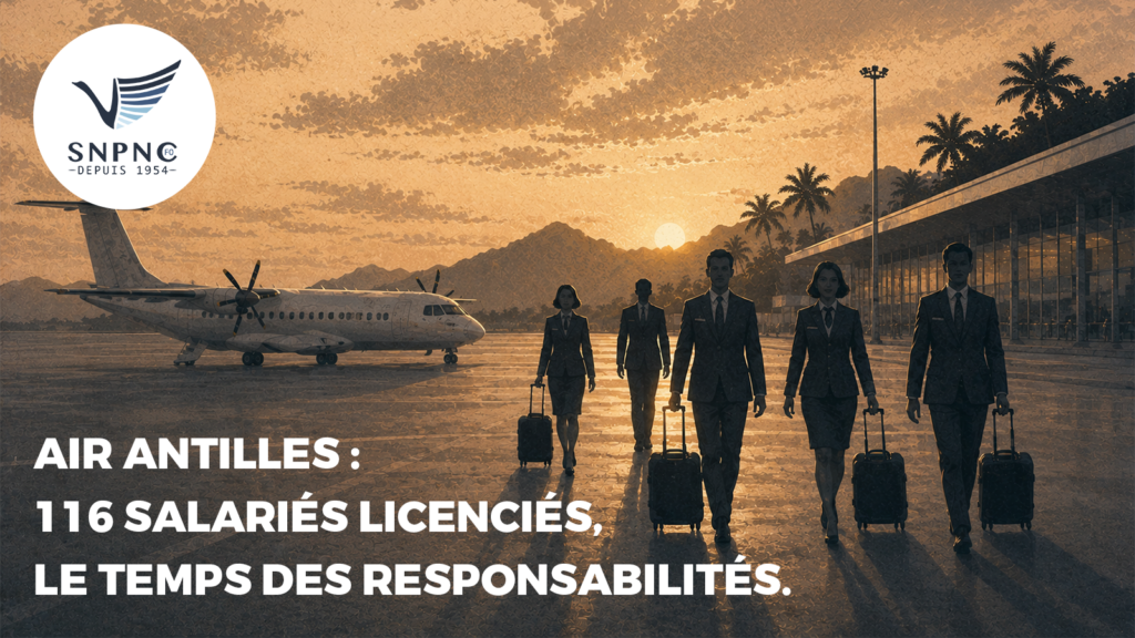 AIR ANTILLES : 116 SALARIÉS LICENCIÉS, LE TEMPS DES RESPONSABILITÉS.
